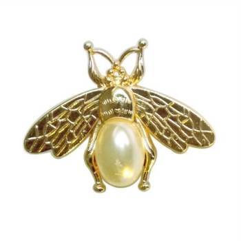 Bee Ornament with pearl, 2.5cm.(BA000546)